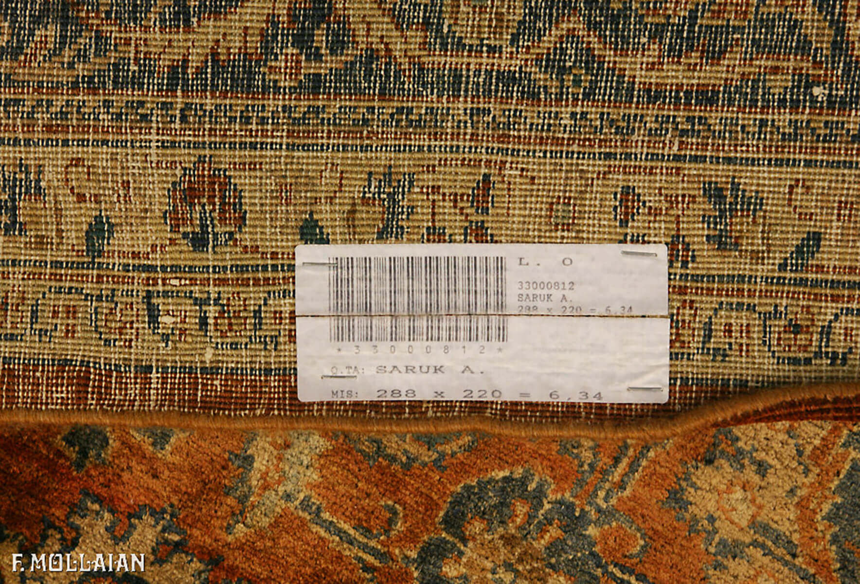 Tapete Persa Semi-Antigo Saruk n°:33000812